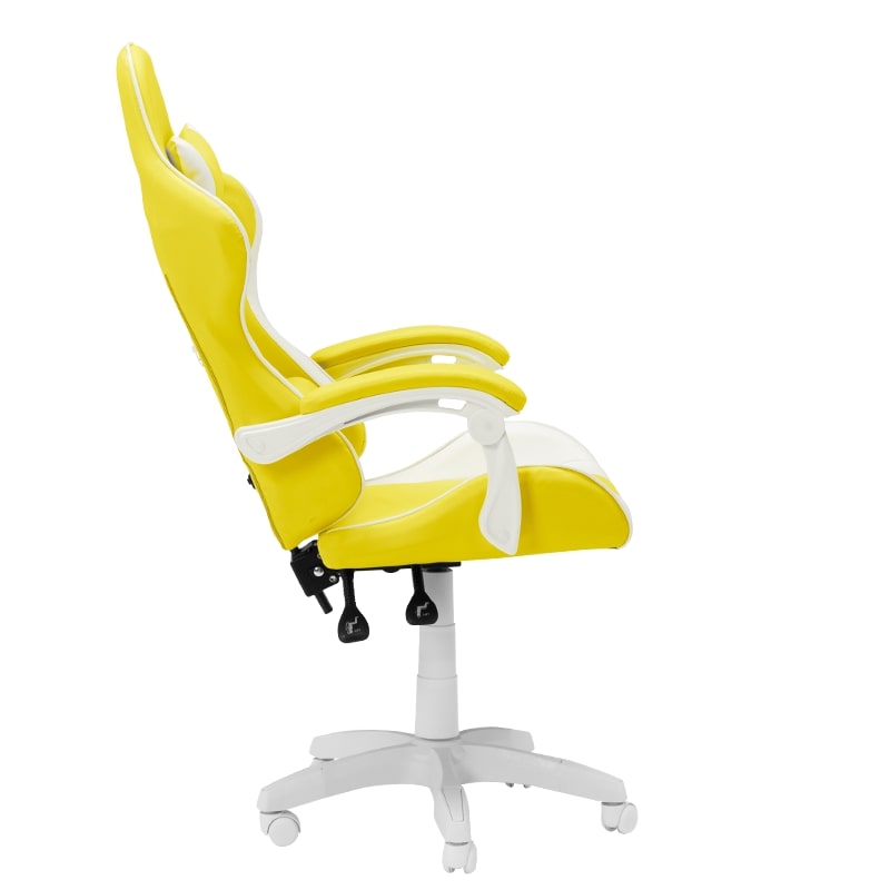 Геймърски стол 6311 бял жълт Carmen